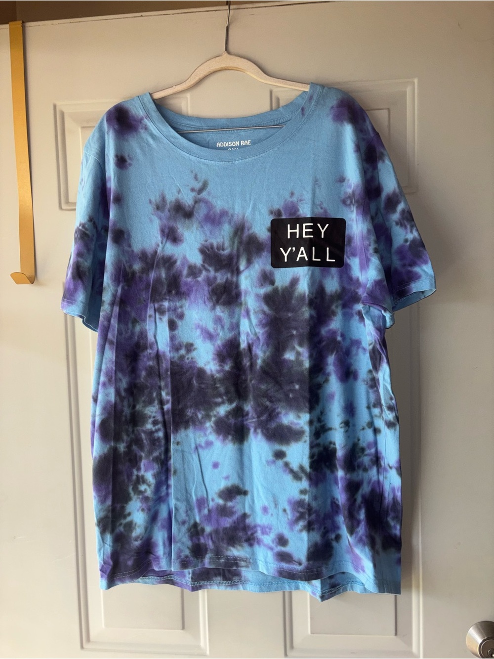 Addison Rae blue tie-dye tee size 2XL